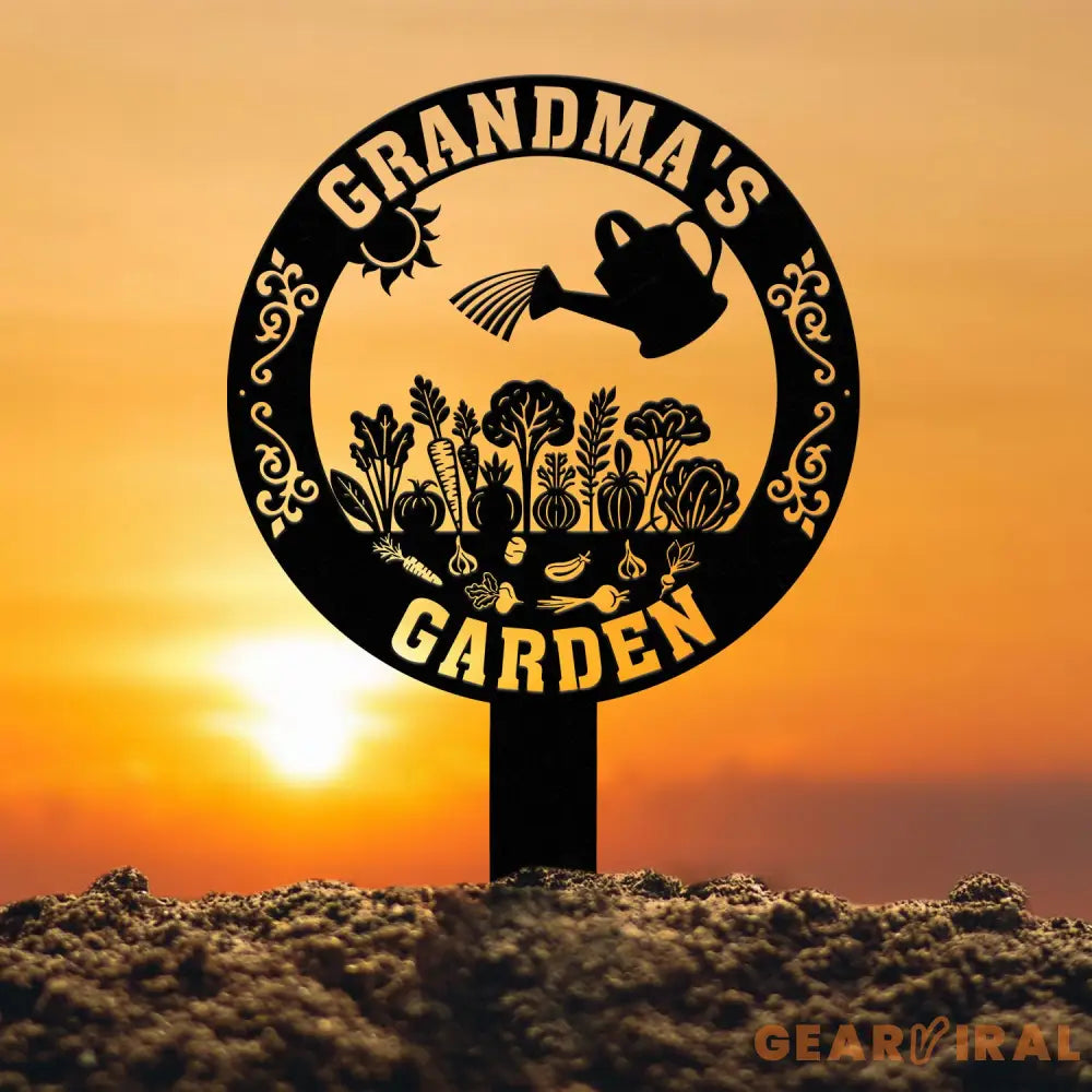 Custom Vegetable Garden Metal Stake Personalized Garden Metal Signs Garden Decor Outdoor Plaque for Mom Grandma