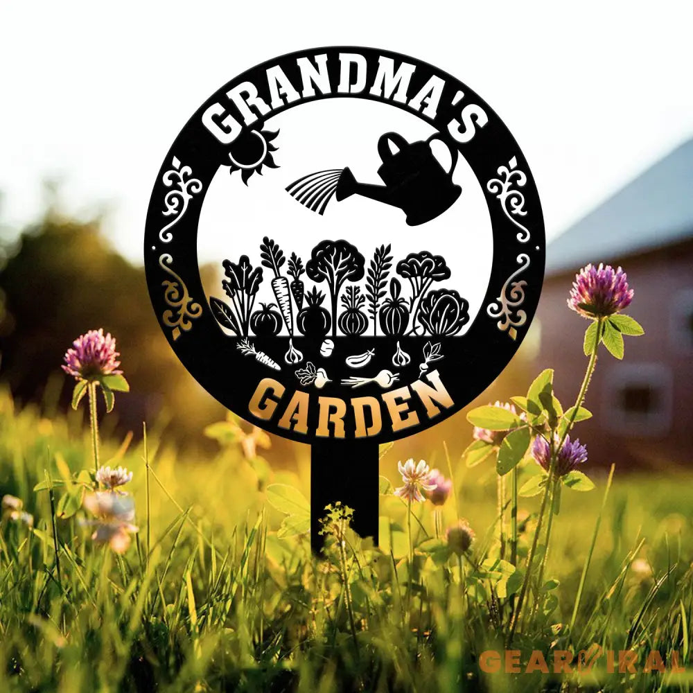 Custom Vegetable Garden Metal Stake Personalized Garden Metal Signs Garden Decor Outdoor Plaque for Mom Grandma