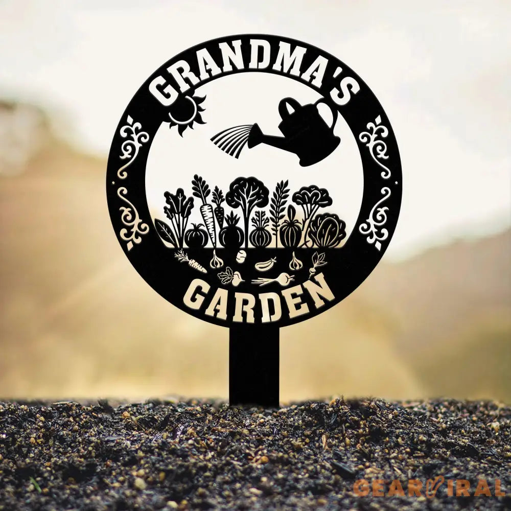 Custom Vegetable Garden Metal Stake Personalized Garden Metal Signs Garden Decor Outdoor Plaque for Mom Grandma