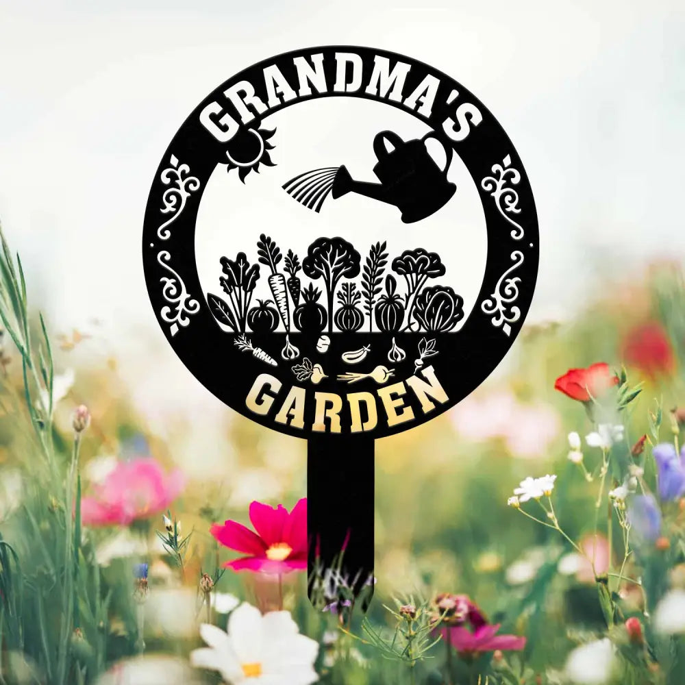 Custom Vegetable Garden Metal Stake Personalized Garden Metal Signs Garden Decor Outdoor Plaque for Mom Grandma