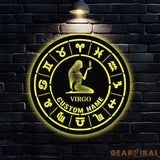 Custom Virgo Zodiac Metal Wall Art Personalized Virgo Zodiac Name Sign Decoration For Room Horoscope Home Decor Custom