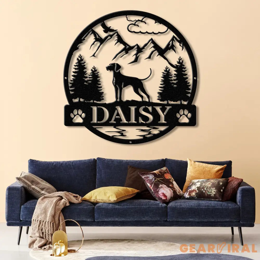 Custom Vizsla Metal Sign Dog Name Sign Personalized Vizsla Wall Decor Dog Lovers Wall Art Dog Mom Gifts Pet Lovers Gift