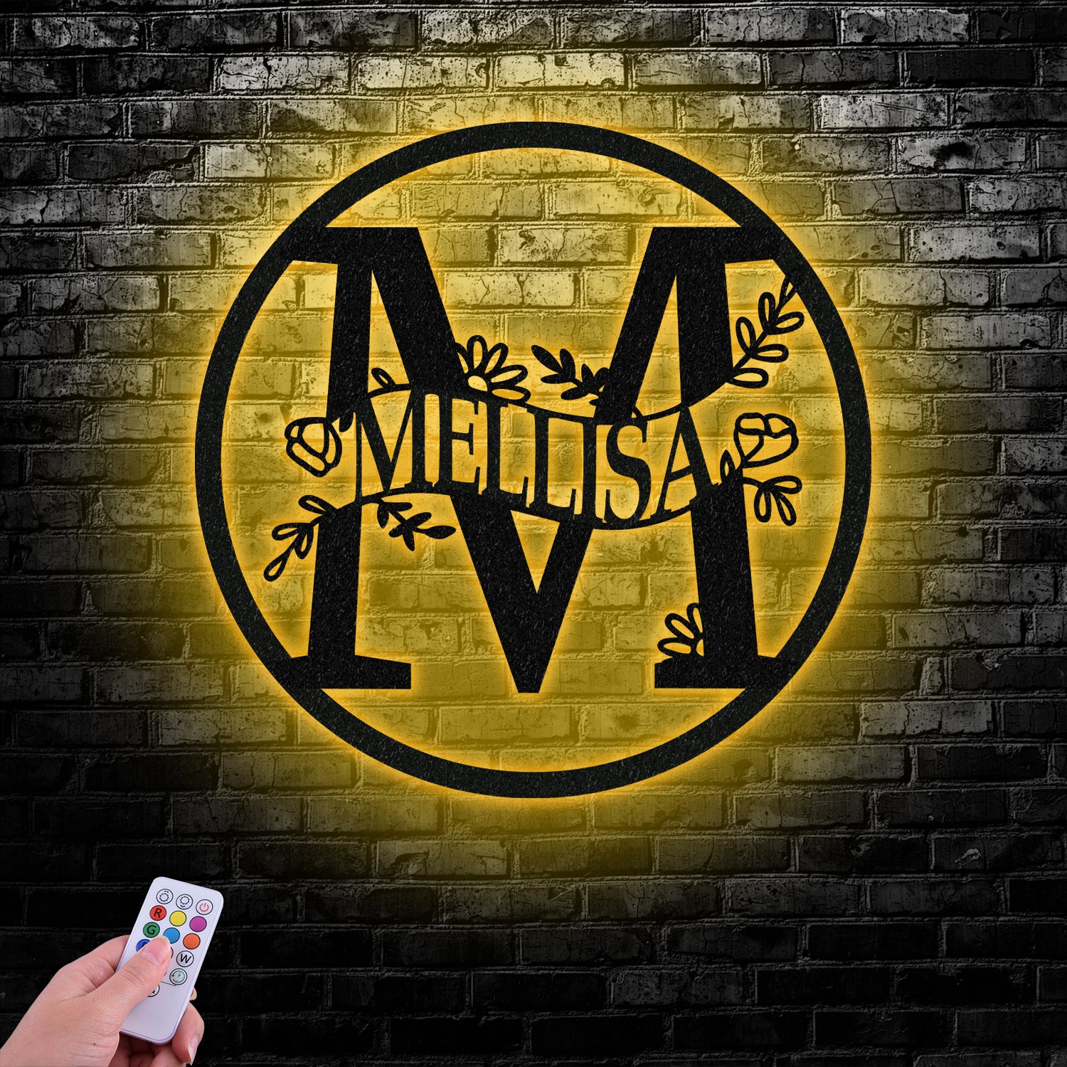Custom Wall Art LED Light, Monogram Wall Decor, Family Name Sign, Wedding Gift - Gearviral