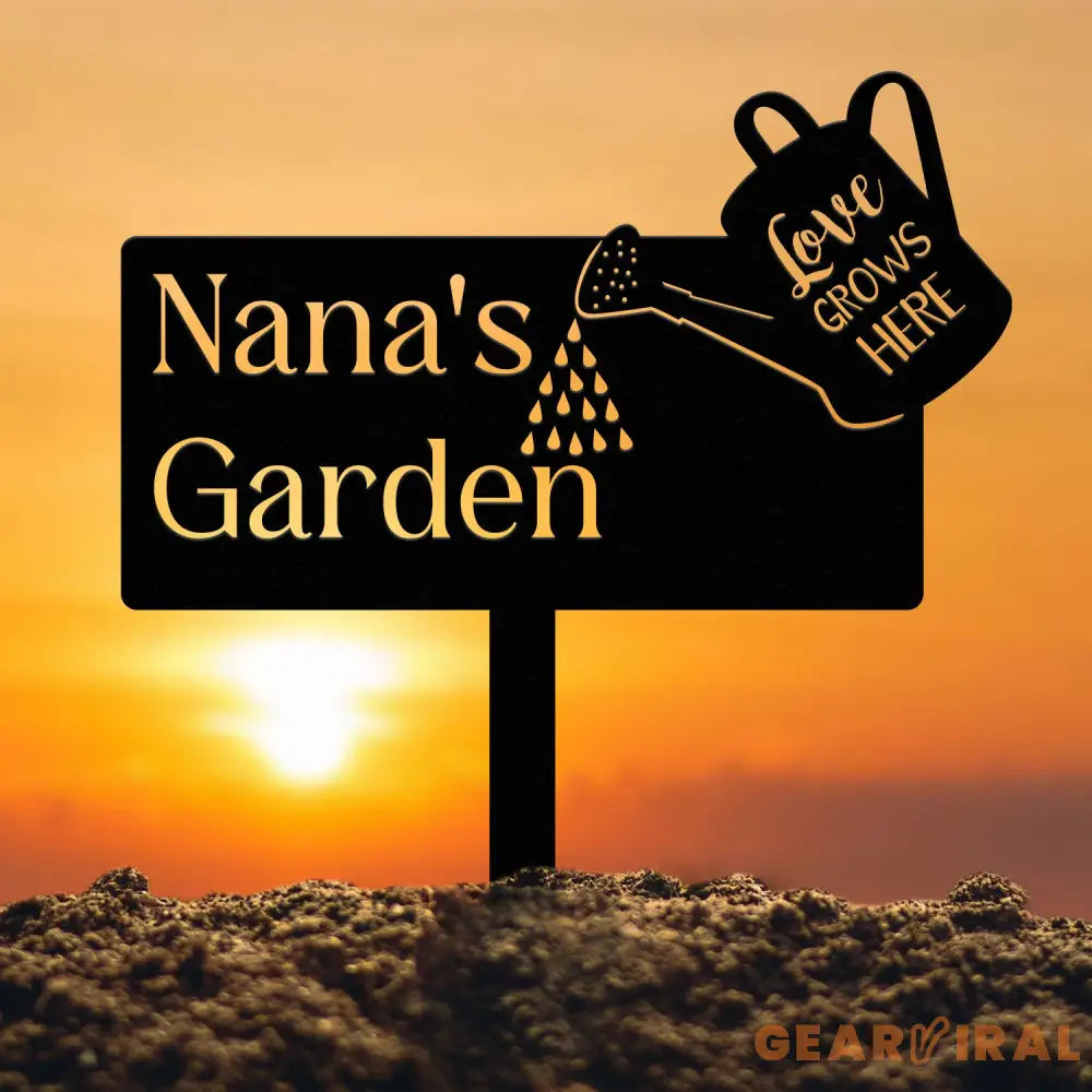 Custom Watering Can Garden Stake Personalized Garden Metal Sign Outdoor Garden Decor Garden Art Mother’s Day Gift for