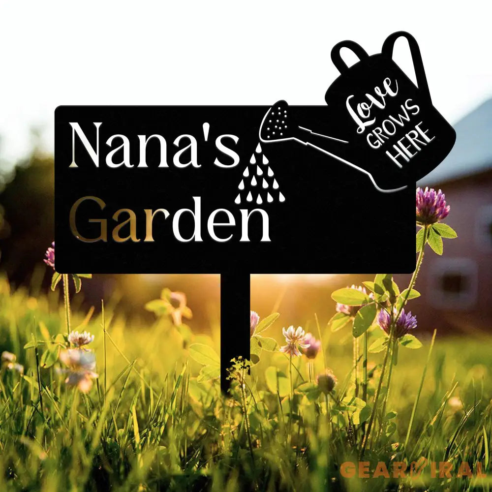 Custom Watering Can Garden Stake Personalized Garden Metal Sign Outdoor Garden Decor Garden Art Mother’s Day Gift for