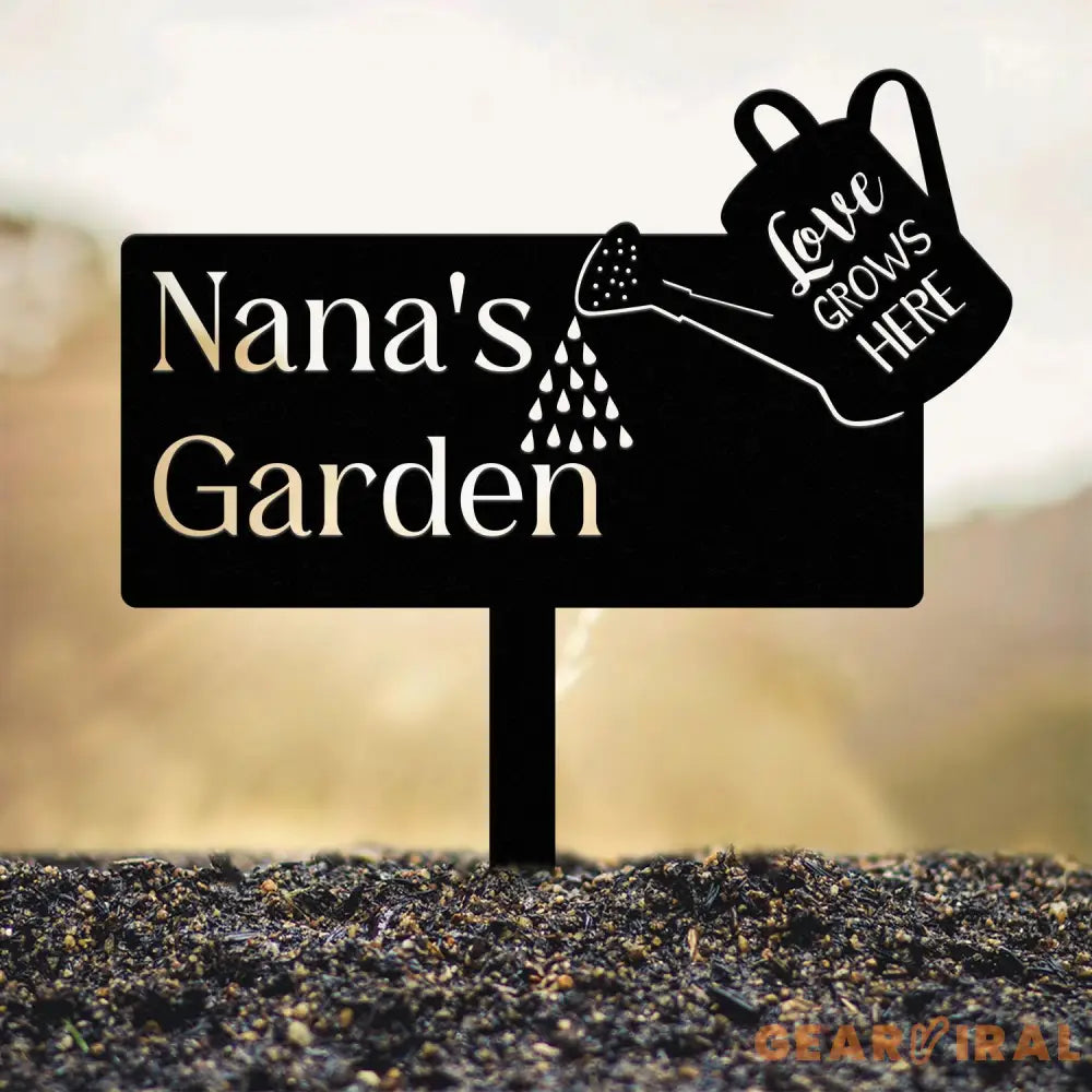 Custom Watering Can Garden Stake Personalized Garden Metal Sign Outdoor Garden Decor Garden Art Mother’s Day Gift for