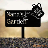 Custom Watering Can Garden Stake Personalized Garden Metal Sign Outdoor Garden Decor Garden Art Mother’s Day Gift for