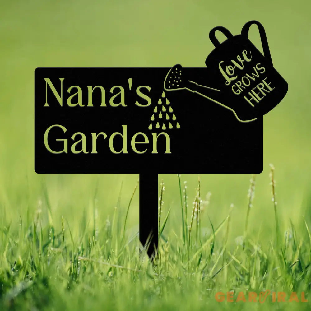 Custom Watering Can Garden Stake Personalized Garden Metal Sign Outdoor Garden Decor Garden Art Mother’s Day Gift for