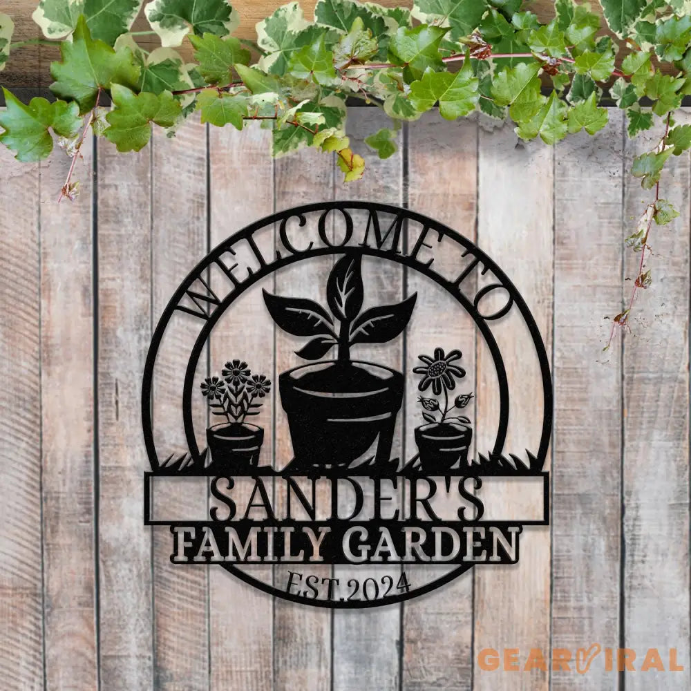 Custom Welcome Garden Sign Personalized Metal Garden Sign Garden Decor Greenhouse Metal Sign Gardener Gift Outdoor Decor
