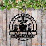 Custom Welcome Garden Sign Personalized Metal Garden Sign Garden Decor Greenhouse Metal Sign Gardener Gift Outdoor Decor