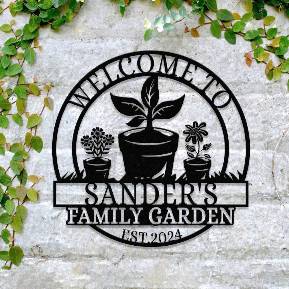 Custom Welcome Garden Sign Personalized Metal Garden Sign Garden Decor Greenhouse Metal Sign Gardener Gift Outdoor Decor