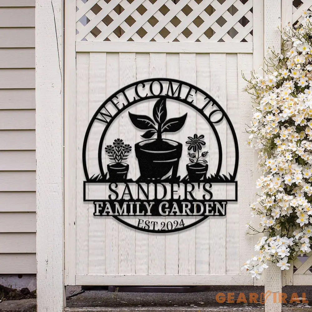 Custom Welcome Garden Sign Personalized Metal Garden Sign Garden Decor Greenhouse Metal Sign Gardener Gift Outdoor Decor