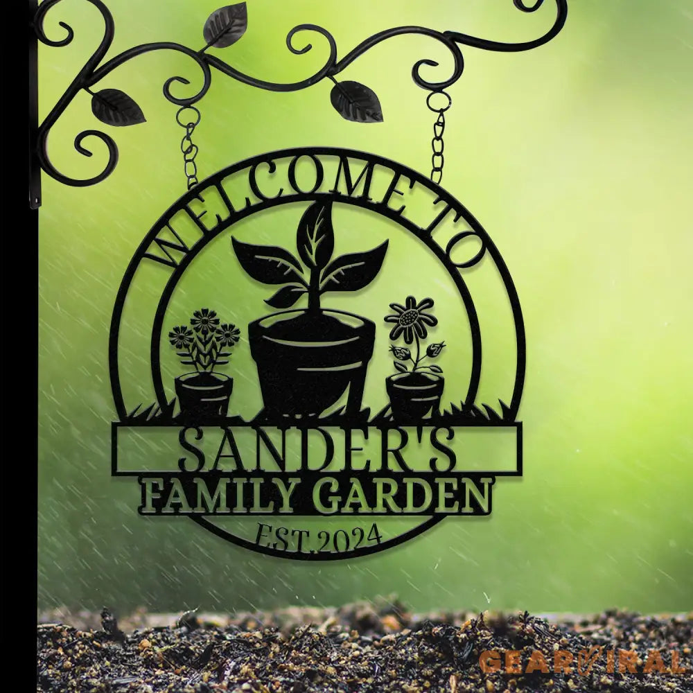 Custom Welcome Garden Sign Personalized Metal Garden Sign Garden Decor Greenhouse Metal Sign Gardener Gift Outdoor Decor