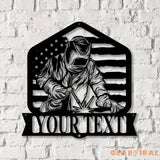 Custom Welder Metal Sign with Led Light Welder Gifts Xmas Birthday Gift for Welder Dad Gift For Dad Welding Gift