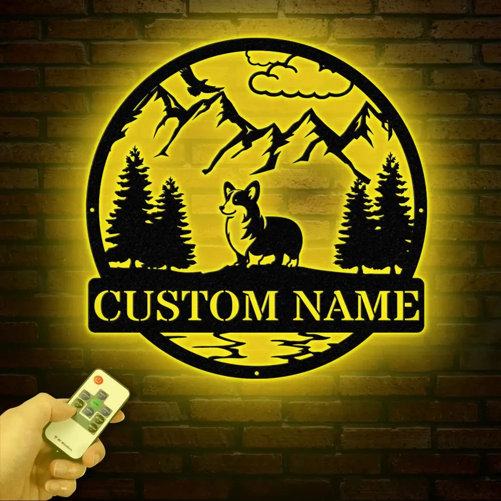 Custom Welsh Corgi Terrier Metal Sign Dog Name Sign Corgi Wall Decor Dog Lovers Wall Art Pet Lover Gift Dog Mom Gifts