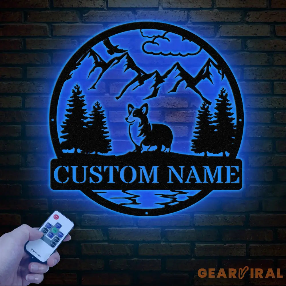 Custom Welsh Corgi Terrier Metal Sign Dog Name Sign Corgi Wall Decor Dog Lovers Wall Art Pet Lover Gift Dog Mom Gifts