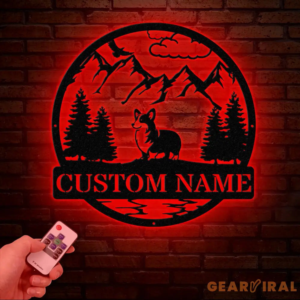 Custom Welsh Corgi Terrier Metal Sign Dog Name Sign Corgi Wall Decor Dog Lovers Wall Art Pet Lover Gift Dog Mom Gifts