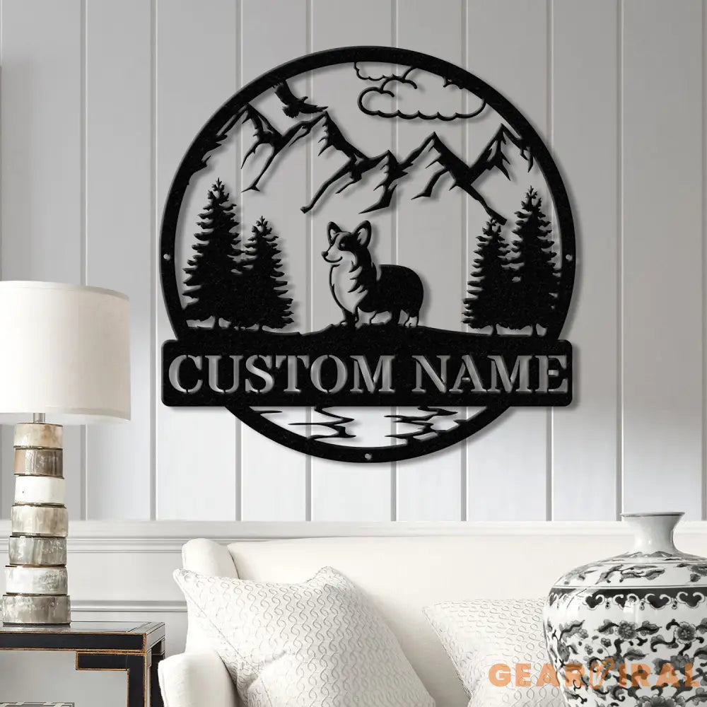 Custom Welsh Corgi Terrier Metal Sign Dog Name Sign Corgi Wall Decor Dog Lovers Wall Art Pet Lover Gift Dog Mom Gifts