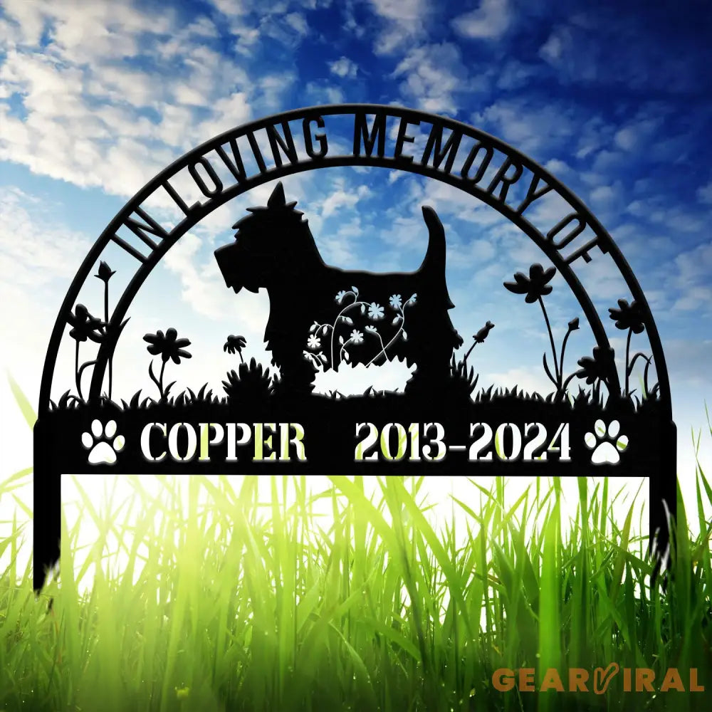 Custom West Highland Memorial Metal Stake - Personalized Pet Grave Marker Remembrance Sign Sympathy Gift West Highland