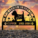 Custom West Highland Memorial Metal Stake - Personalized Pet Grave Marker Remembrance Sign Sympathy Gift West Highland