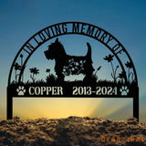 Custom West Highland Memorial Metal Stake - Personalized Pet Grave Marker Remembrance Sign Sympathy Gift West Highland