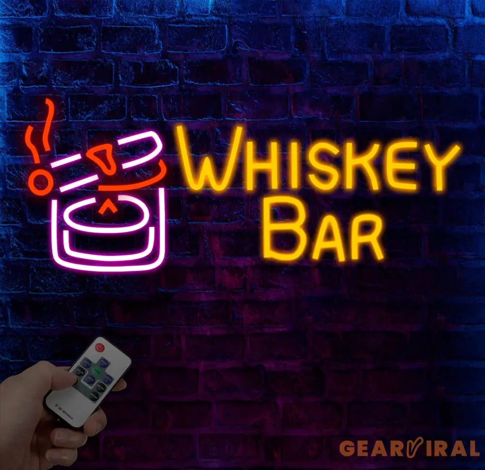 Custom Whiskey Neon Bar Sign Personalized Bar Club Neon Signs Neon Sign Home Bar Decor Bar Decoration Neon Lights