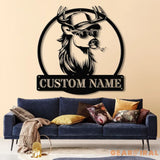 Custom White Tail Deer Buck Mullet Trucker Hat Sign with Led Light Man Cave Decor Hunting Lodge Decor Unique Gift for