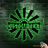 Custom Widmill Metal Family Name LED Sign - Personalized Monogram Wall Art - Last Name Initial Hanging - Perfect