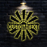 Custom Widmill Metal Family Name LED Sign - Personalized Monogram Wall Art - Last Name Initial Hanging - Perfect