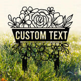Custom Wild Flower Metal Sign, Floral Garden Stake , Attractive Garden Plate, Outdoor Garden Decor, Flower Bed Sign, Gardening Gift Idea