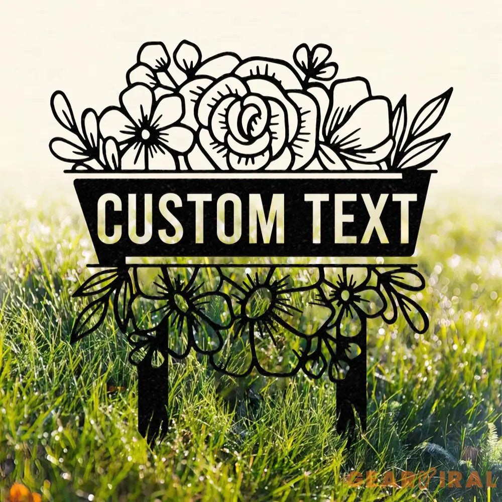 Custom Wild Flower Metal Sign Floral Garden Stake Attractive Garden Plate Outdoor Garden Decor Flower Bed Sign