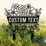Custom Wild Flower Metal Sign Floral Garden Stake Attractive Garden Plate Outdoor Garden Decor Flower Bed Sign