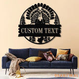 Custom Wild Turkey Farmhouse Metal Wall Art LED Light Personalized Turkey Farm Sign Decor Family Farm Name Sign