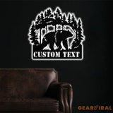 Custom Wilderness Bear Cabin Sign Mountain Decor Personalized Metal Bear Sign Cabin Decor Outdoor Bear Decor Rustic