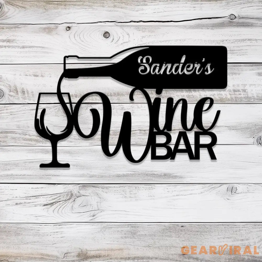 Custom Wine Metal Wall Art LED Light Kitchen Art Name Sign Decor Wine Shop Patio Decoration Man Cave Outdoor Decor