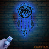 Custom Wolf Dream Catcher Metal Wall Art with Led Lights Dreamcatcher Wall Hanging Dreamcatcher Decor Christmas gifts