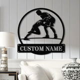 Custom Wrestling Metal Sign with LED Light Wrestling Coach Gift Sports Home Decor Wrestler Birthday or Christmas Gift