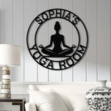 Custom Yoga Room Metal Sign with Led Lights Personalized Yoga Sign Yoga Studio Decor Gift Mom Gift for Yoga Teacher