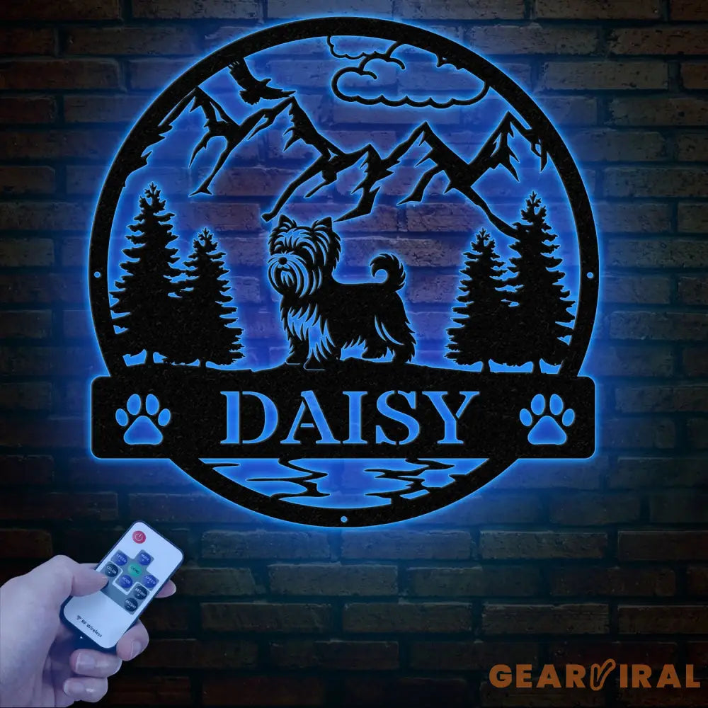 Custom Yorkshire Terrier Metal Sign Dog Name Sign Yorkie Wall Decor Dog Lovers Wall Art Pet Lover Gift Dog Mom Gifts