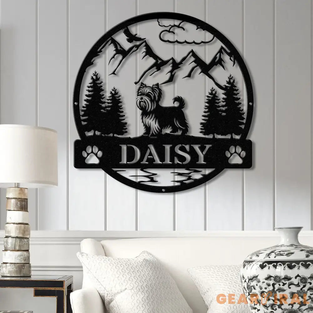 Custom Yorkshire Terrier Metal Sign Dog Name Sign Yorkie Wall Decor Dog Lovers Wall Art Pet Lover Gift Dog Mom Gifts