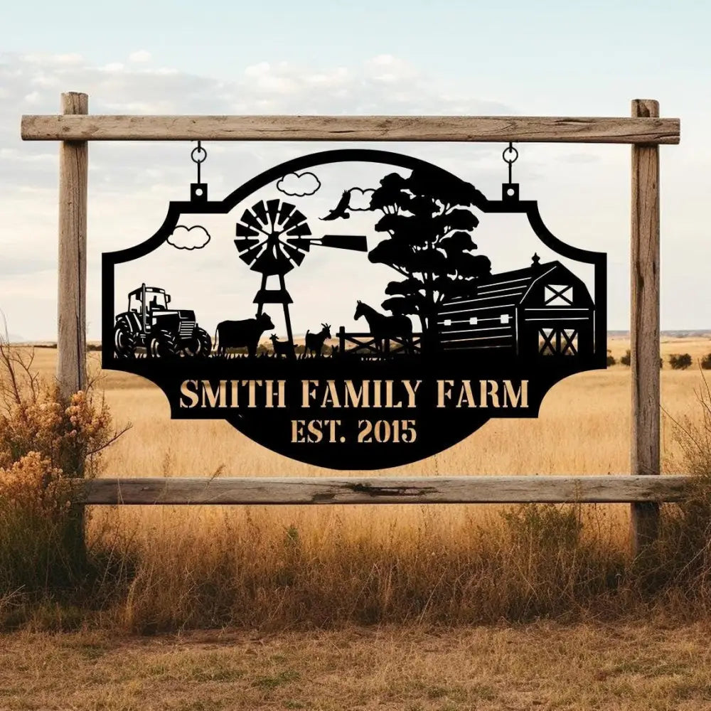 Custom Your Metal Farm Sign Design Your Own Farm Sign Farmhouse Metal Sign Farmhouse Decor Ranch Sign Farm Gate Sign