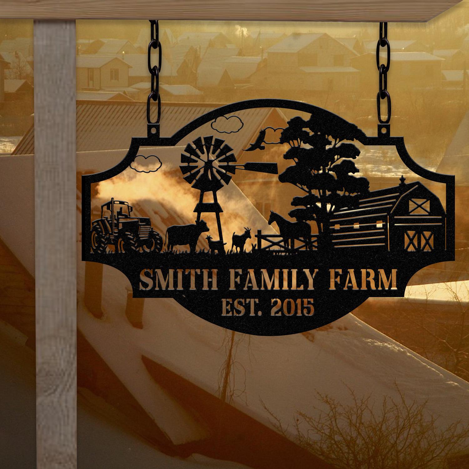 Custom Your Metal Farm Sign, Design Your Own Farm Sign, Farmhouse Metal Sign, Farmhouse Decor, Ranch Sign, Farm Gate Sign, Farmer Gift