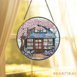 Customized Book Store Suncatcher Book Window Decor Book Lover Gift,Book store Glass Window Decor Indoor Decor