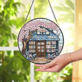 Customized Book Store Suncatcher Book Window Decor Book Lover Gift,Book store Glass Window Decor Indoor Decor