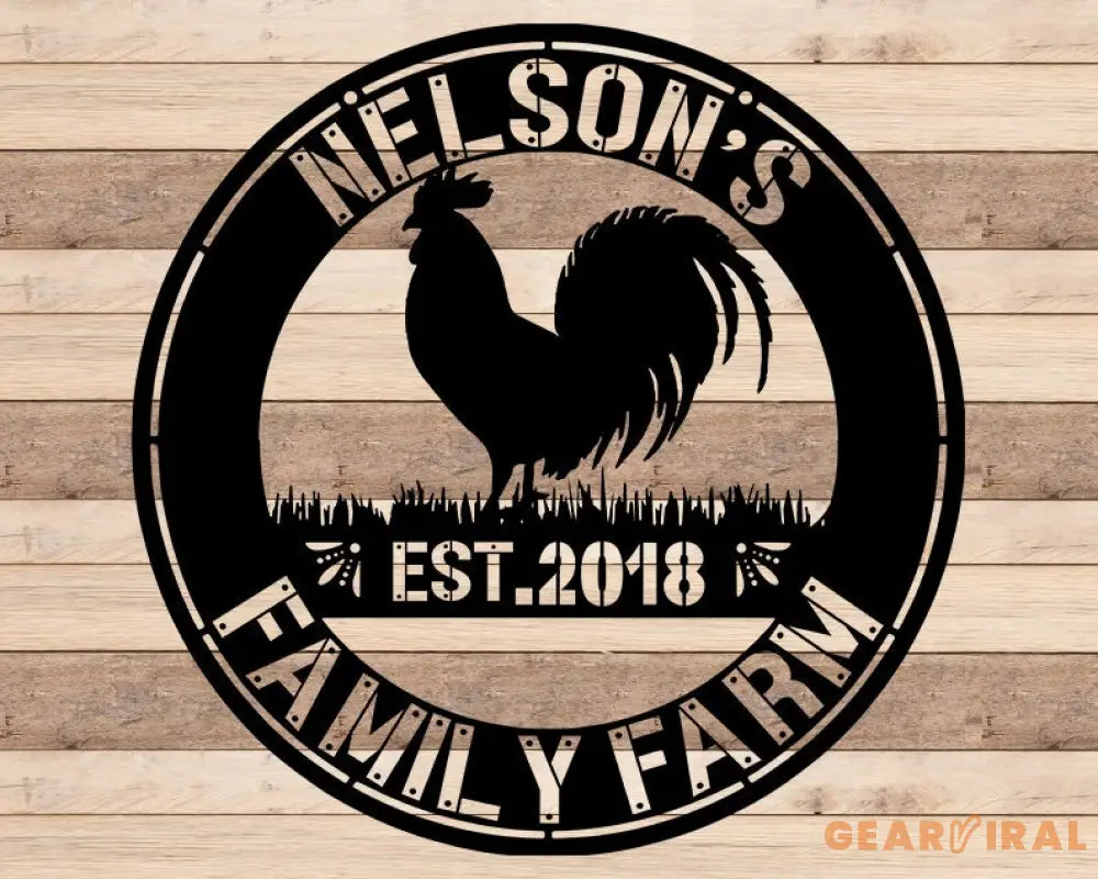 Customized Chicken Farm Metal Sign Hen House Coop Sign Family Name Metal Sign for Farm House Farm Gate Sign Farm Name