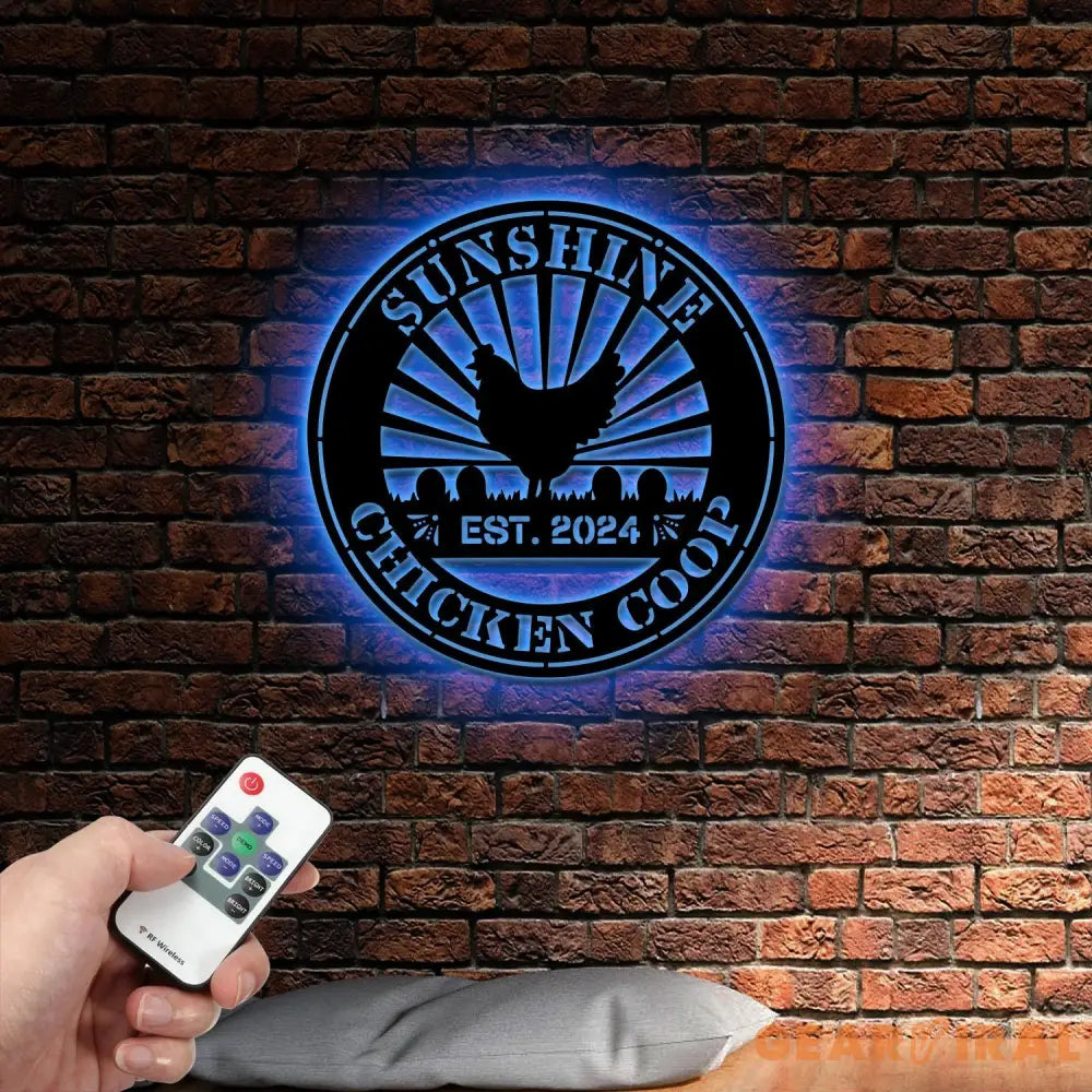 Customized Chicken Farm Metal Sign Hen House Coop Sign Family Name Metal Sign for Farm House Our Little Coop Sign Metal