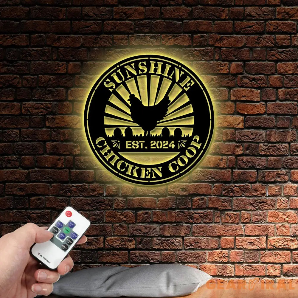 Customized Chicken Farm Metal Sign Hen House Coop Sign Family Name Metal Sign for Farm House Our Little Coop Sign Metal