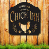 Customized Chicken Farm Metal Sign - Hen House Coop Sign - Family Name Metal Sign for Farm House - Our Little Coop Sign