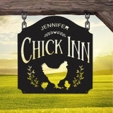Customized Chicken Farm Metal Sign - Hen House Coop Sign - Family Name Metal Sign for Farm House - Our Little Coop Sign