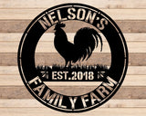 Customized Chicken Farm Metal Sign, Hen House Coop Sign, Family Name Metal Sign for Farm House, Farm Gate Sign, Farm Name Sign